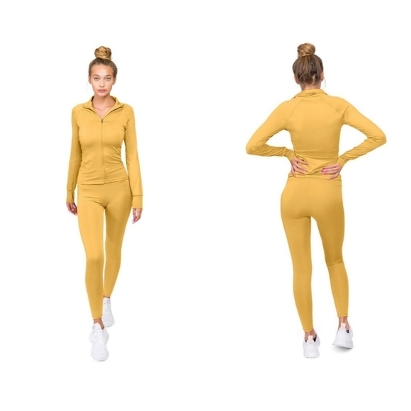 NEW MIX  Zipper  Stretchy One Size Women's Yellow Hoodie - Picture 1 of 9
